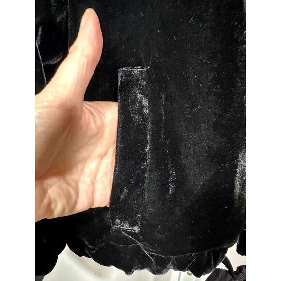 J. CREW Women's Velvet Zipper Front Bomber Jacket Black Size Small - Picture 7 of 11
